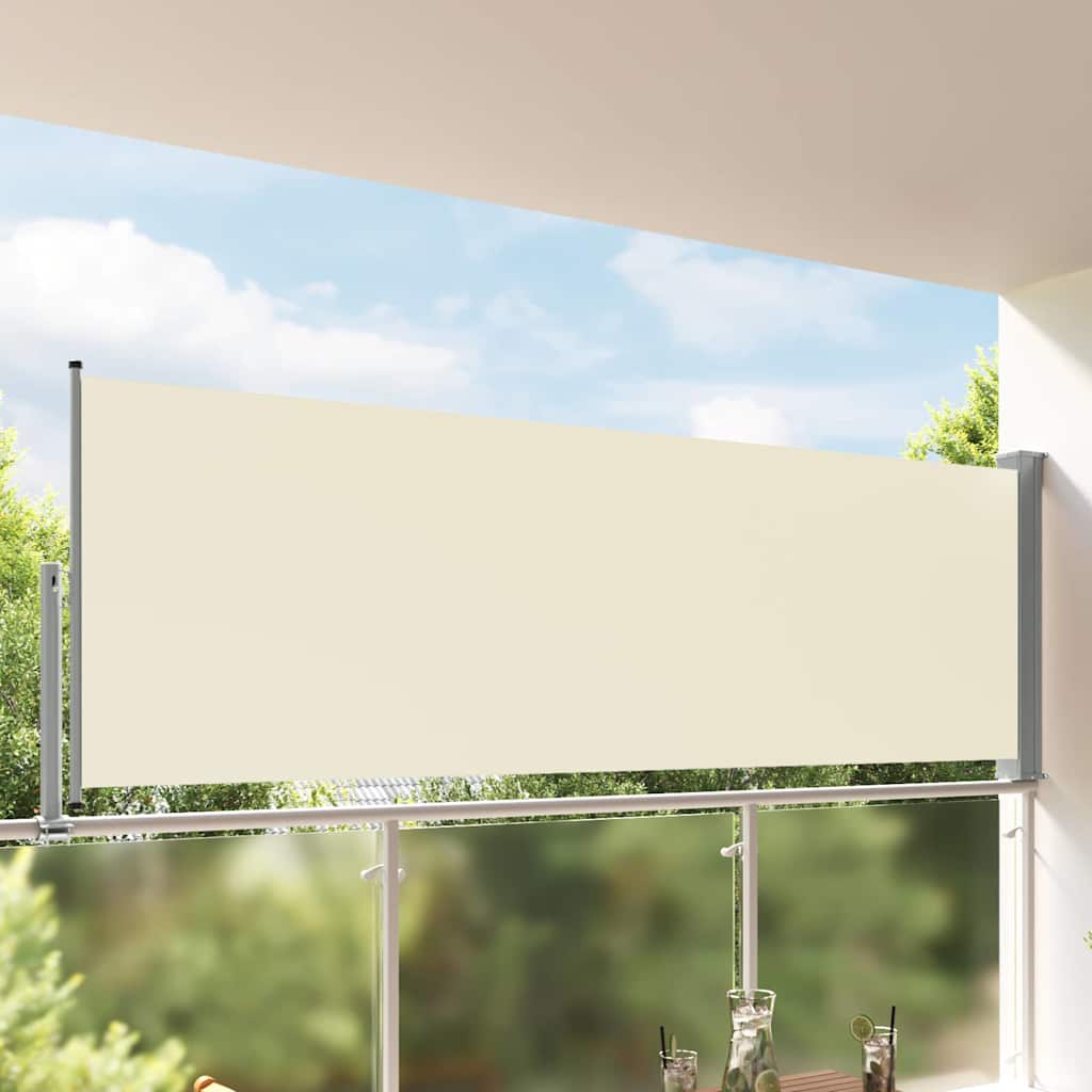 Écran de jardin vidaxl extensible 120x300 cm Crème -Colored