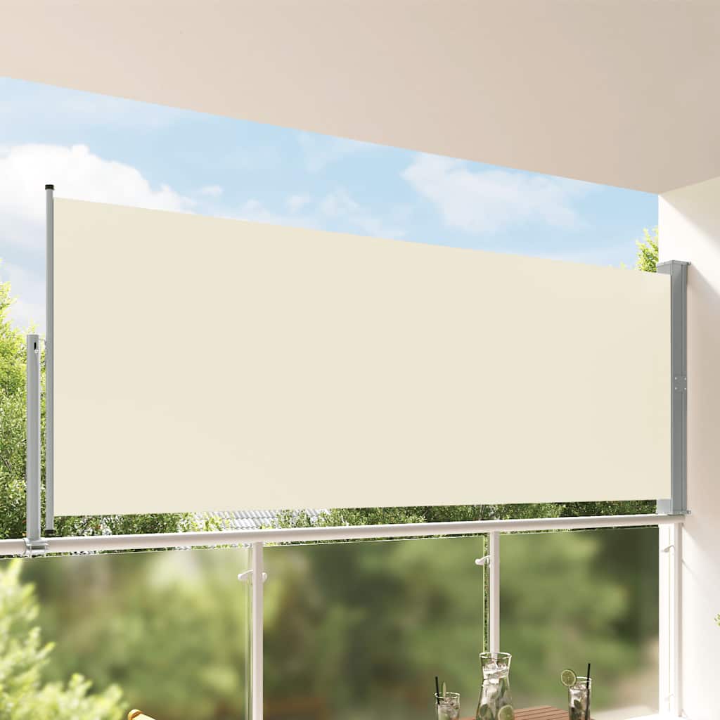 Écran de jardin vidaxl extensible 140x300 cm Crème -Colored