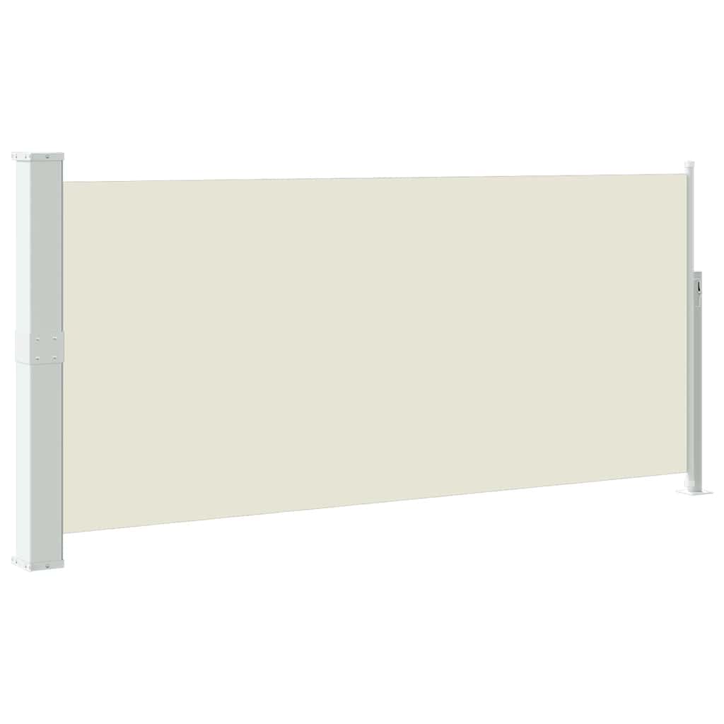 En pare-brise Vidaxl extensible 140x300 cm Crème -colored