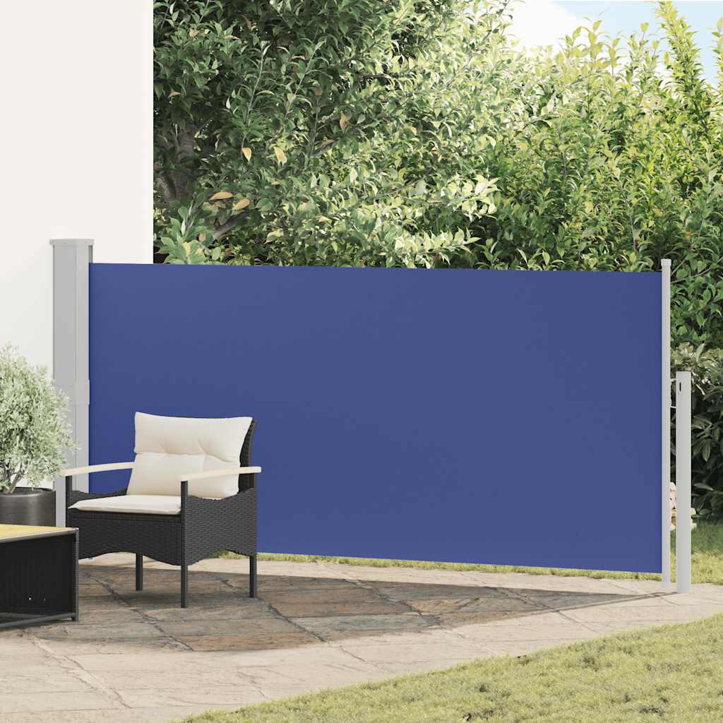 Pare-brise Vidaxl extensible 140x300 cm bleu