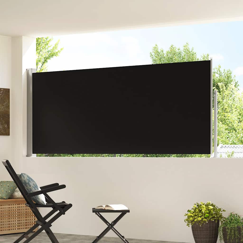 Pare-brise Vidaxl extensible 120x300 cm noir
