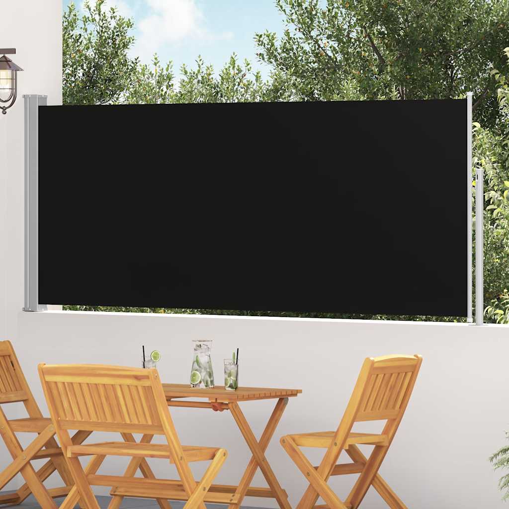 Pare-brise Vidaxl extensible 120x300 cm noir