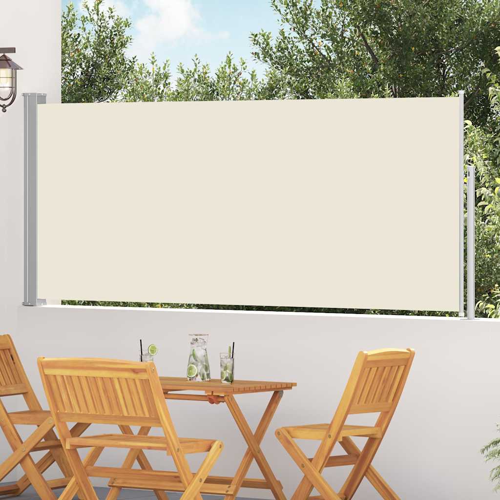 Pare-brise Vidaxl extensible 120x300 cm crème