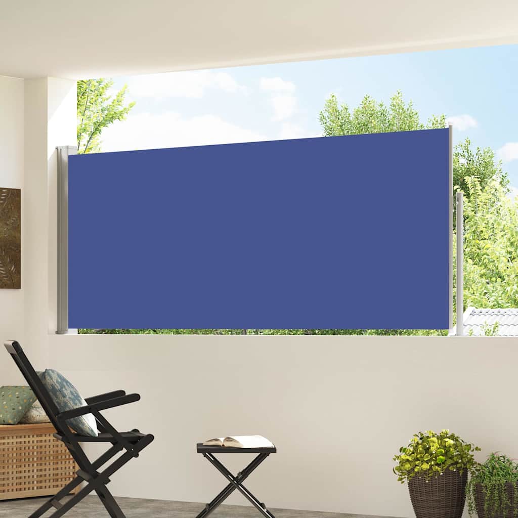Pare-brise Vidaxl extensible 120x300 cm bleu