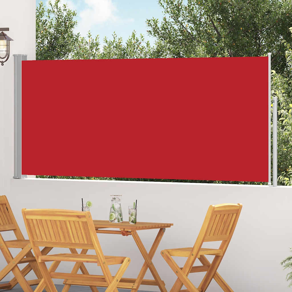 Pare-brise Vidaxl extensible 120x300 cm rouge