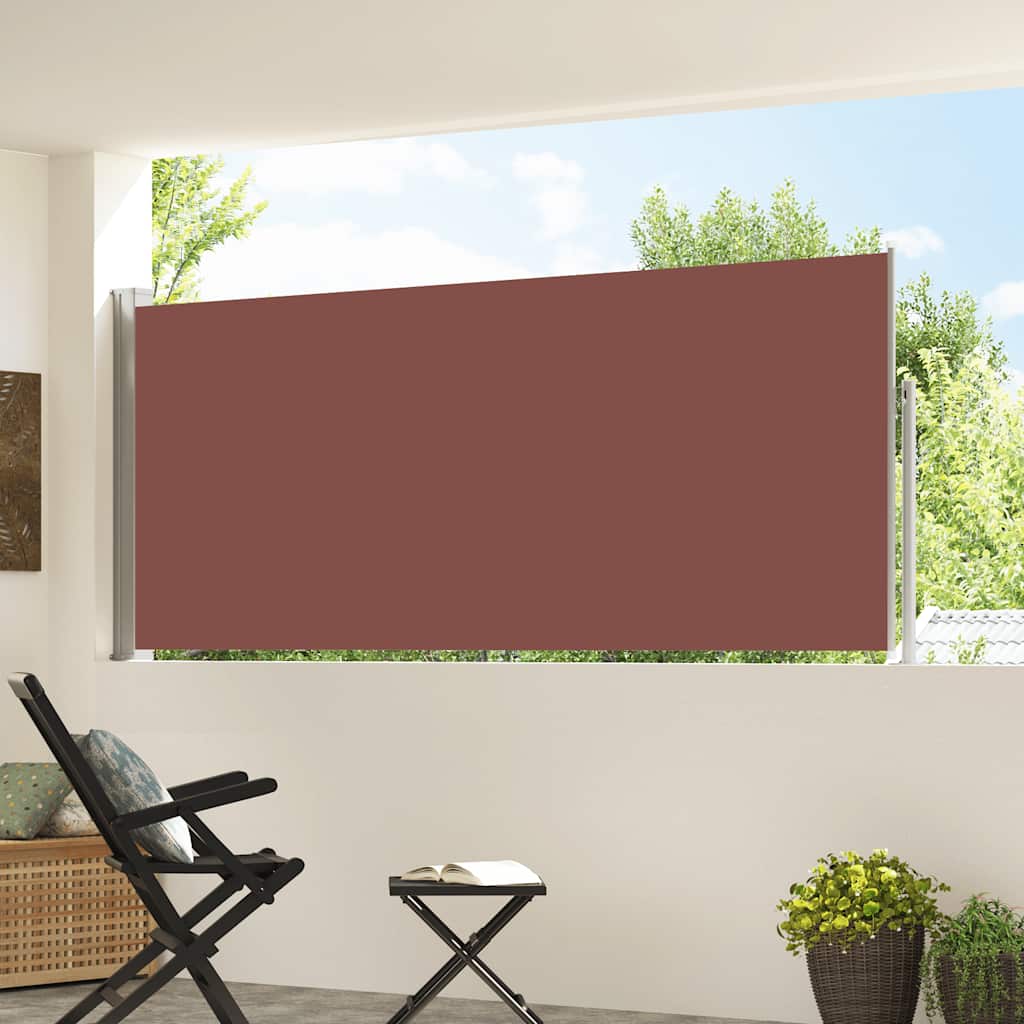 Pare-brise Vidaxl extensible 120x300 cm brun