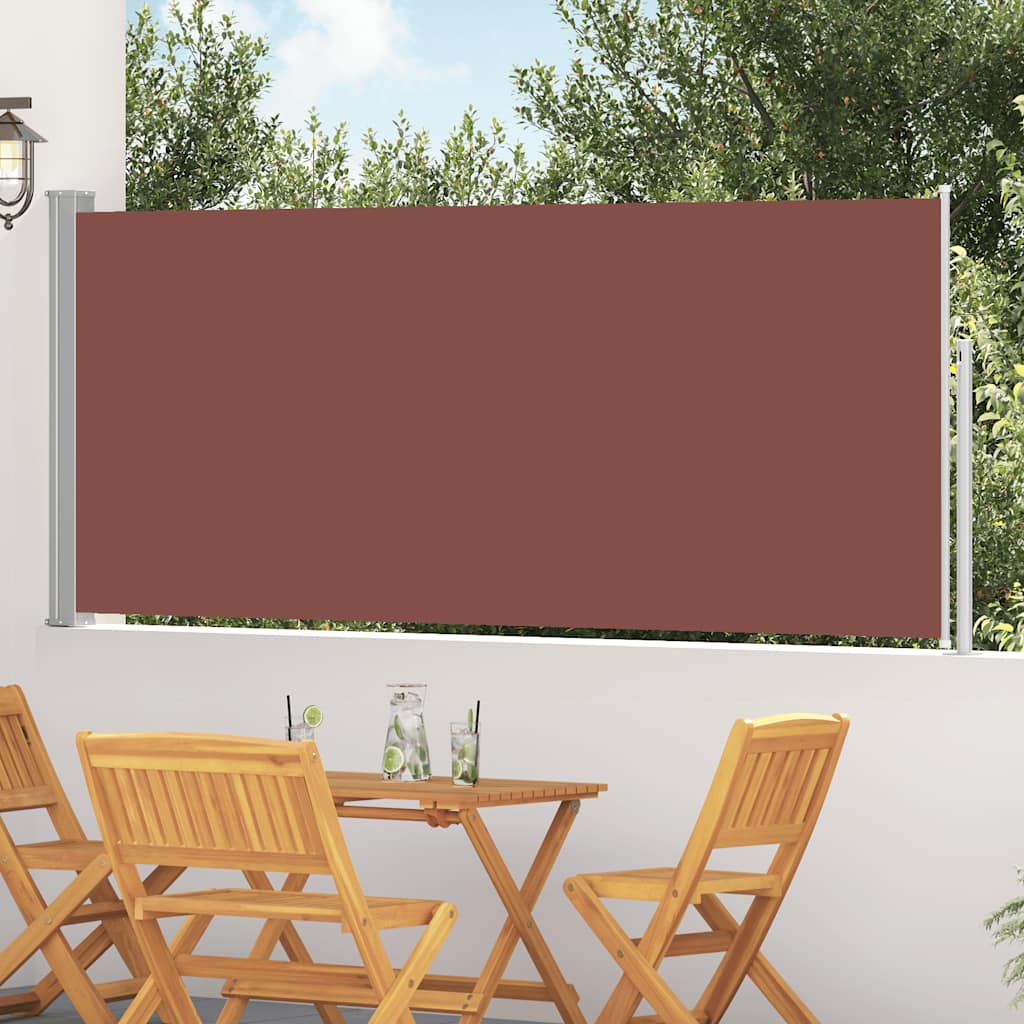 Pare-brise Vidaxl extensible 120x300 cm brun