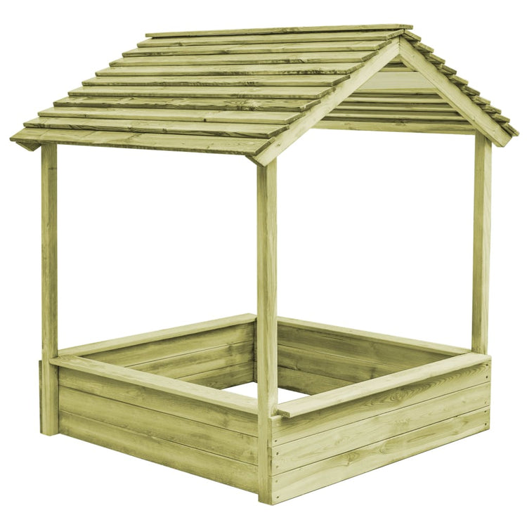 Vidaxl Outdoor Play House avec sandbox 128x120x145 cm en bois de pin