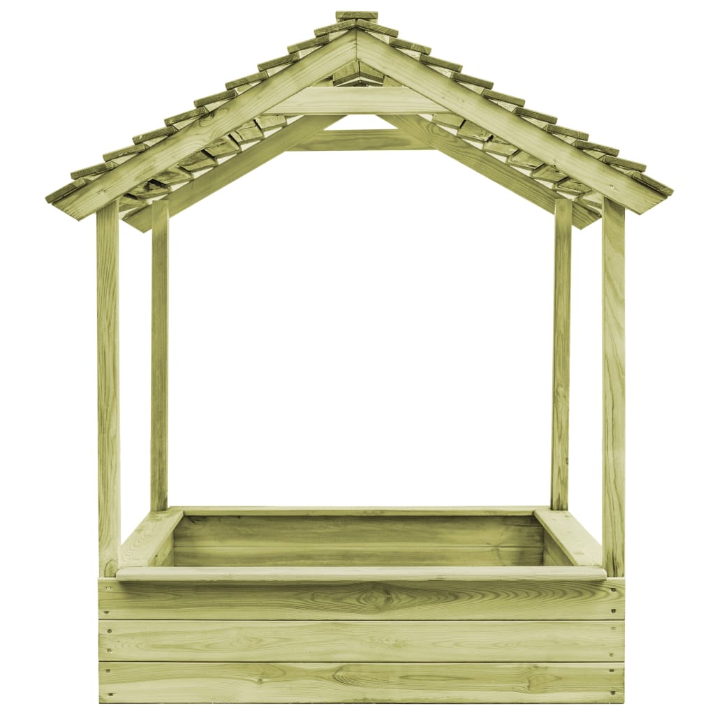 Vidaxl Outdoor Play House avec sandbox 128x120x145 cm en bois de pin