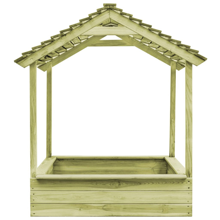 Vidaxl Outdoor Play House avec sandbox 128x120x145 cm en bois de pin