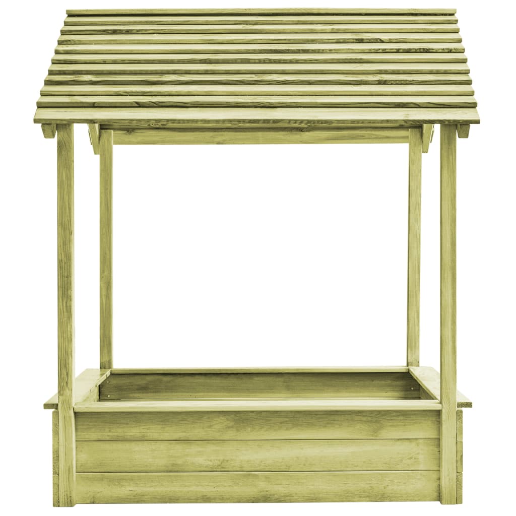 Vidaxl Outdoor Play House avec sandbox 128x120x145 cm en bois de pin