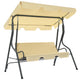 Vidaxl Swing Bench 170x110x153 cm crème blanche