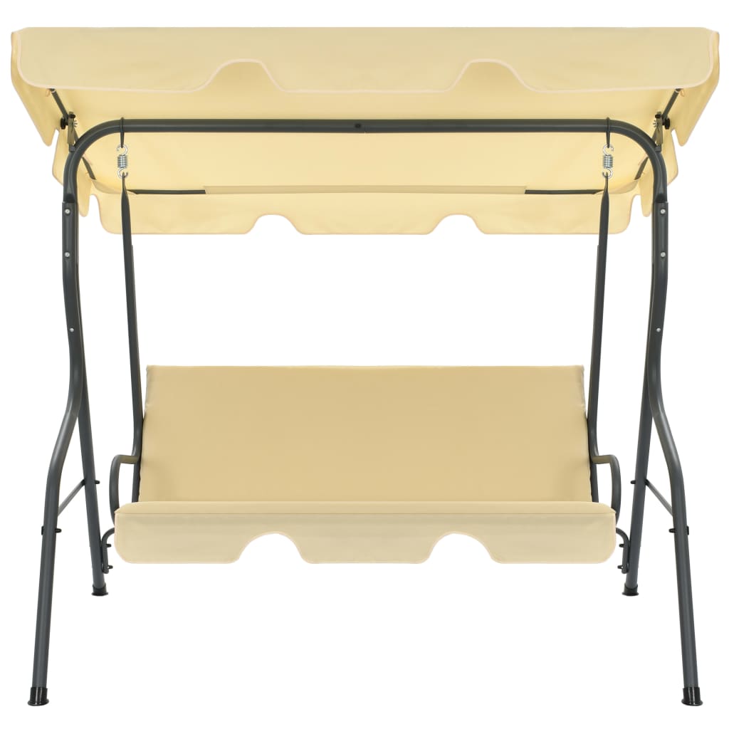 Vidaxl Swing Bench 170x110x153 cm crème blanche