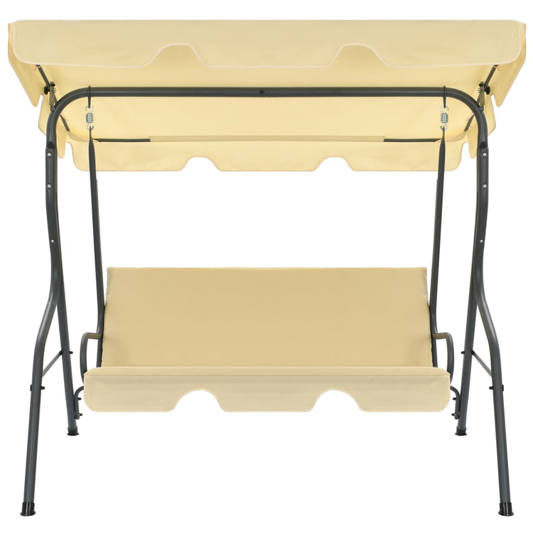 Vidaxl Swing Bench 170x110x153 cm crème blanche