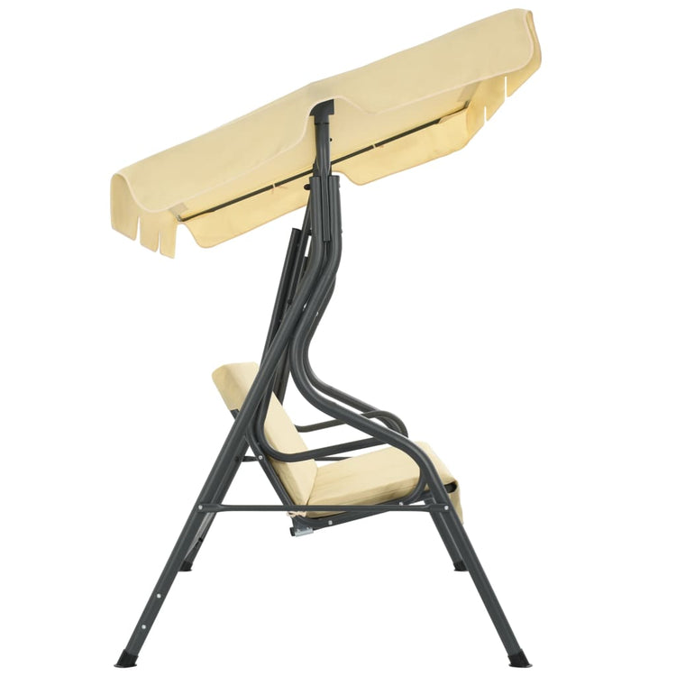 Vidaxl Swing Bench 170x110x153 cm crème blanche