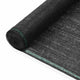 Écran de tennis Vidaxl 1,2x50 m HDPE noir