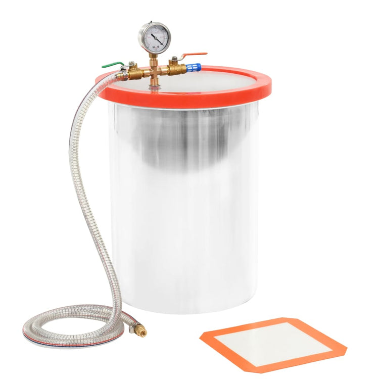 Chambre d'aspirateur Vidaxl 22,7 l en acier inoxydable