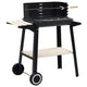 vidaxl Barbecue au charbon de bois sur pied avec roulettes
