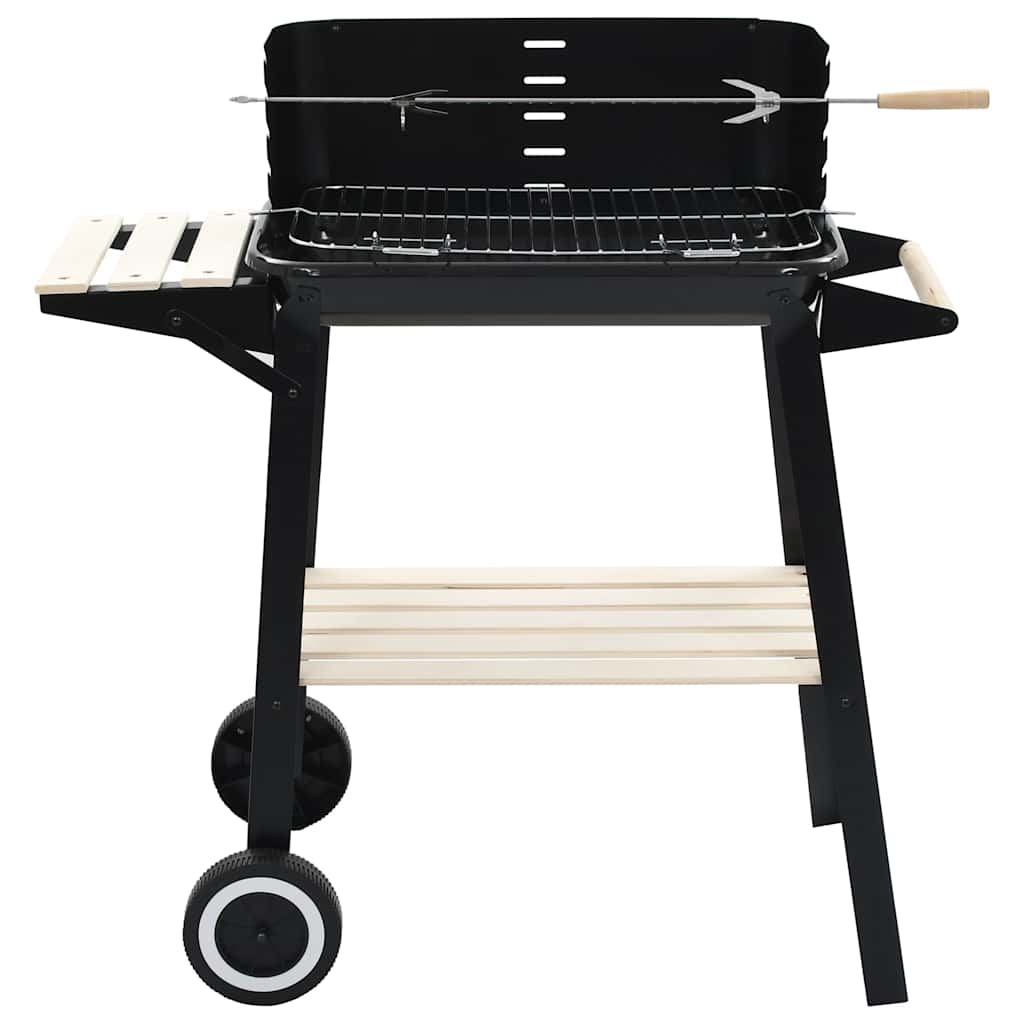 vidaxl Barbecue au charbon de bois sur pied avec roulettes