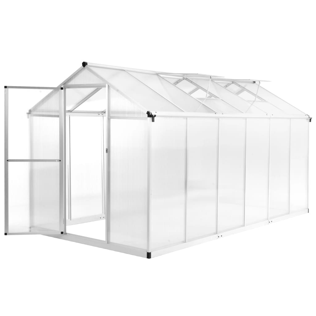 Vidaxl tuinkas 13,41 m³ 362x190x195 cm aluminium
