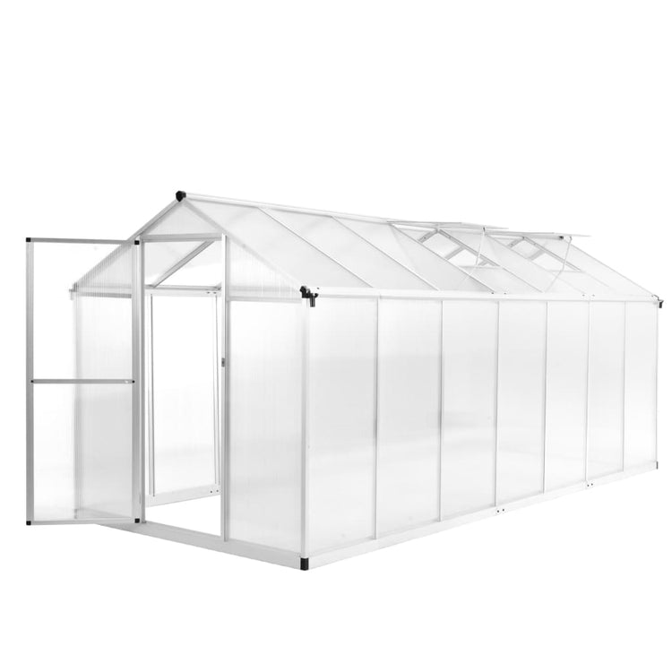 Vidaxl tuinkas 15,6 m³ 421x190x195 cm aluminium