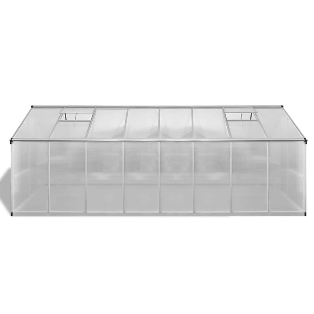 Vidaxl tuinkas 23,44 m³ 481x250x195 cm aluminium