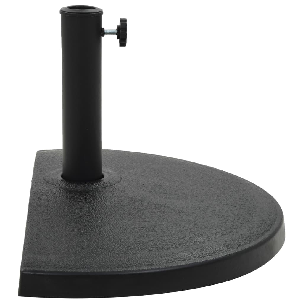 Vidaxl Parasol Foot Half-Round 15 kg Polyresin Black