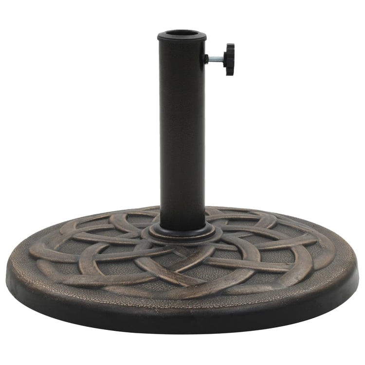 Vidaxl Parasol Foot environ 19 kg en bronze en polyresin -colore