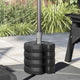 Partie vidaxl ALSOS 4 ST 220X50 mm de béton noir