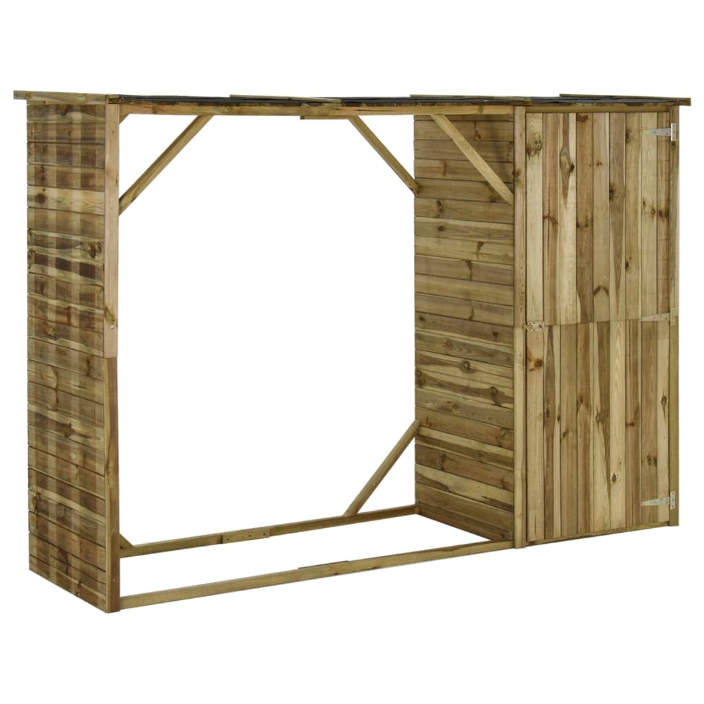 Vidaxl hangar de jardin 253x80x170 cm en bois de pin
