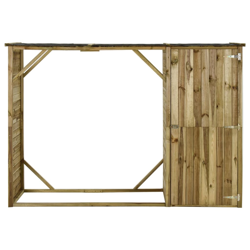 Vidaxl hangar de jardin 253x80x170 cm en bois de pin