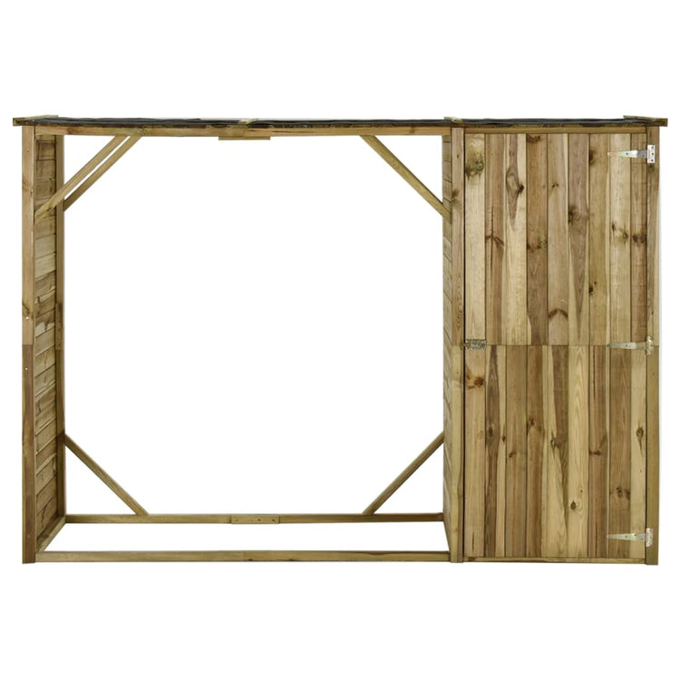 Vidaxl hangar de jardin 253x80x170 cm en bois de pin