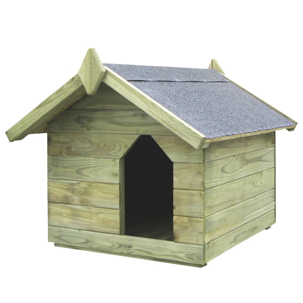 Vidaxl Dog Loft avec toit plié imprégné de pin
