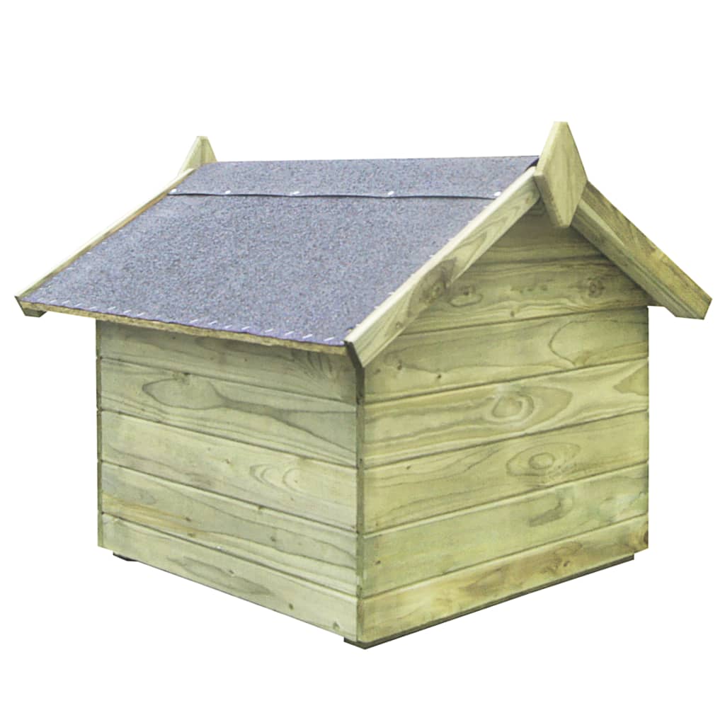 Vidaxl Dog Loft avec toit plié imprégné de pin