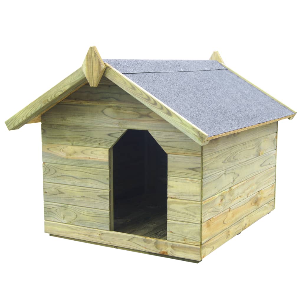 Vidaxl Dog Loft pour jardin avec toit pliant de pin imprégné