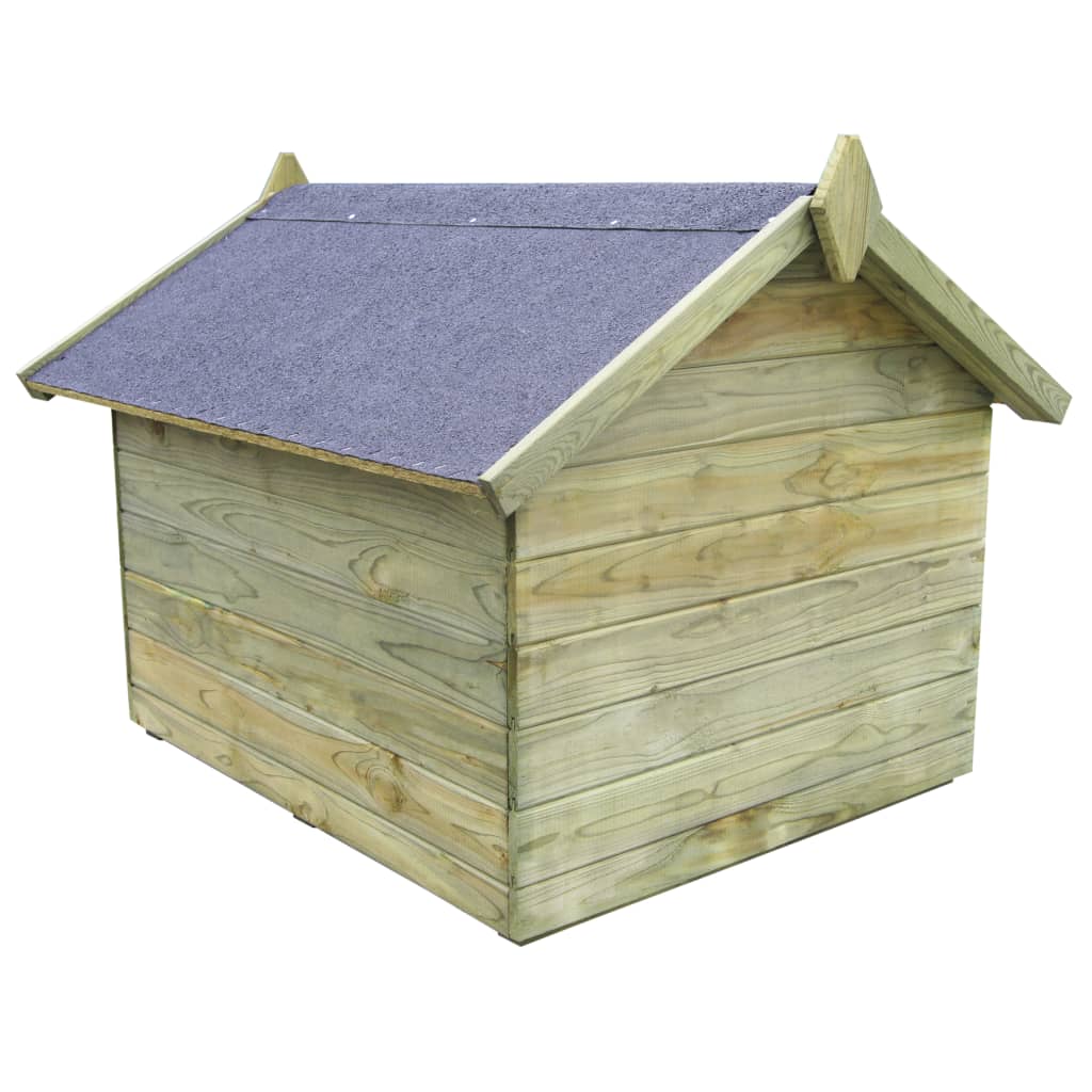 Vidaxl Dog Loft pour jardin avec toit pliant de pin imprégné