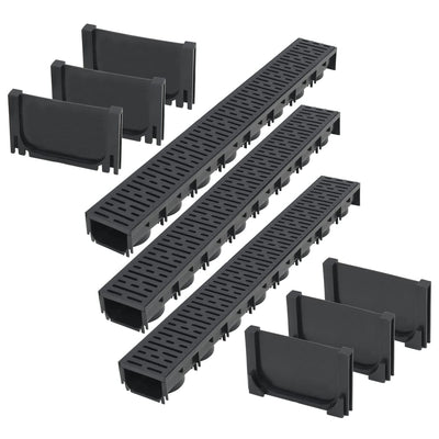 Gouttières de drainage vidaxl 3 m plastique