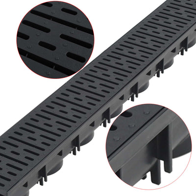 Gouttières de drainage vidaxl 4 m plastique