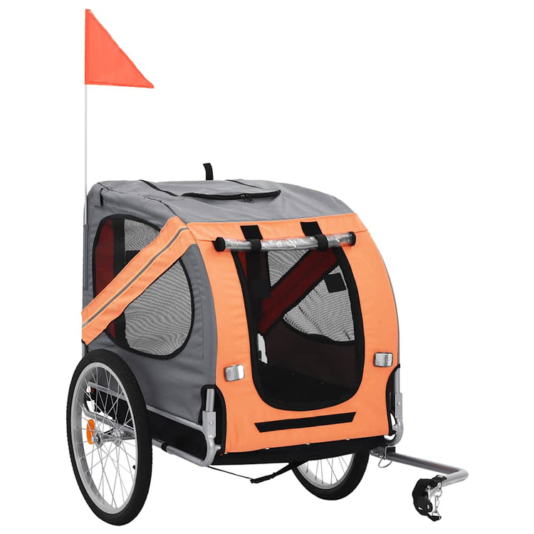 Vidaxl chien de vélo de vélo orange et gris