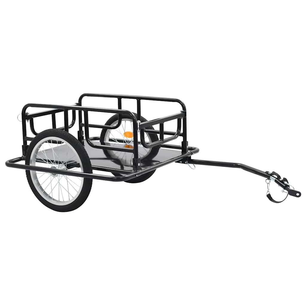Vidaxl Bicycle Trailer 130x73x48,5 cm en acier noir