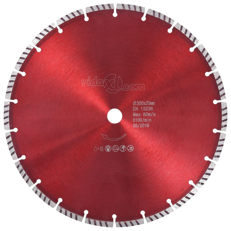 Blade de scie à diamant Vidaxl avec acier turbo 300 mm