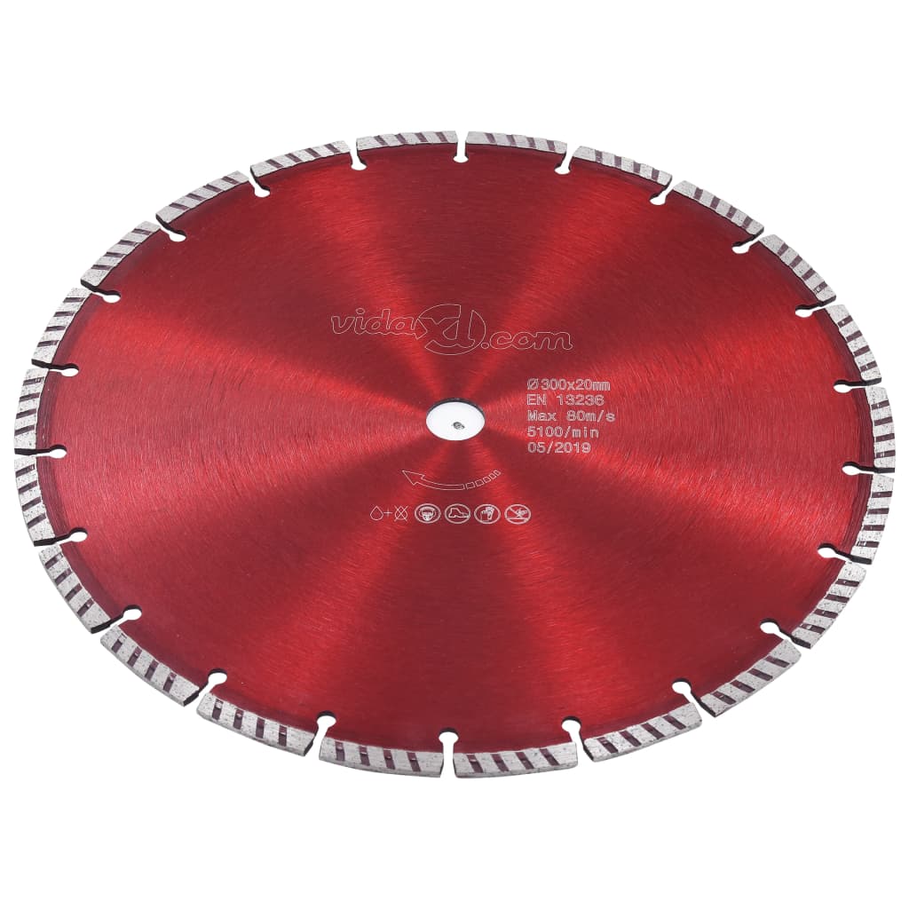 Blade de scie à diamant Vidaxl avec acier turbo 300 mm