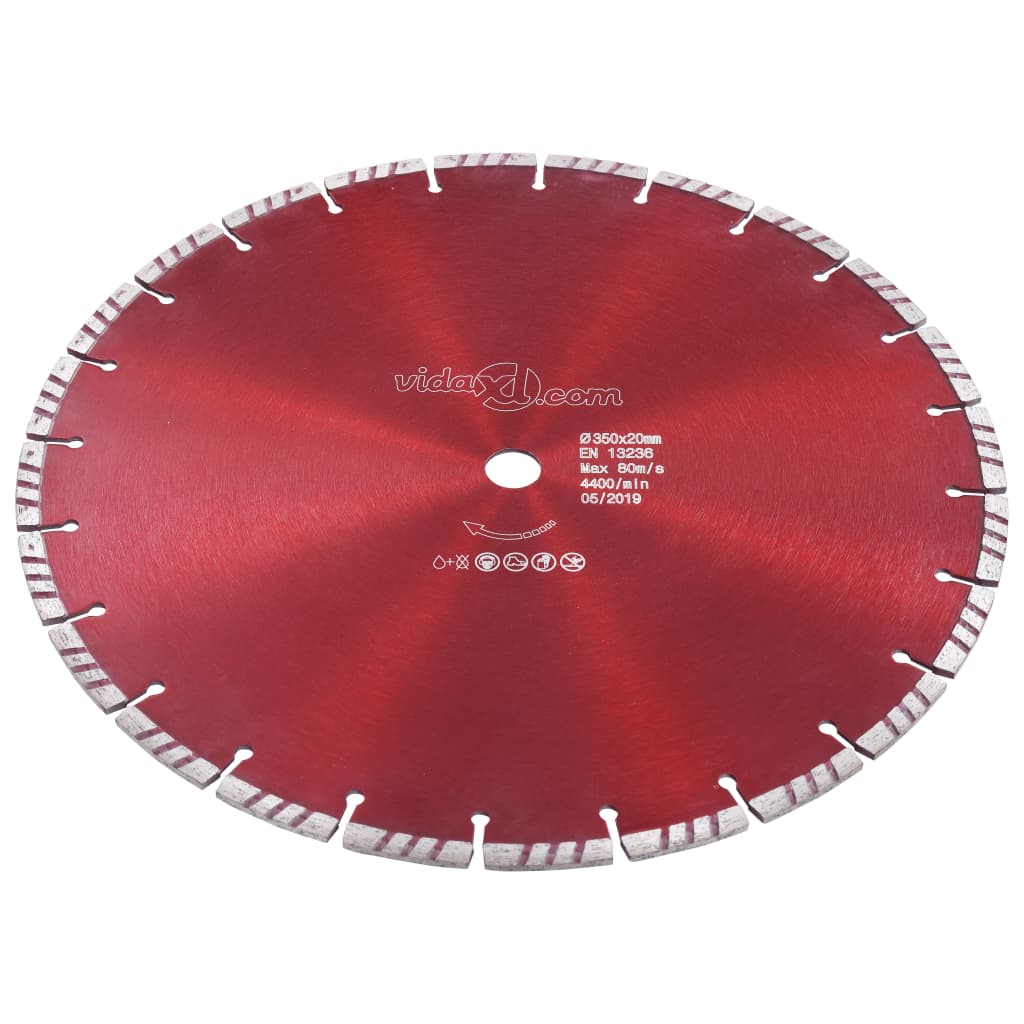 Blade de scie à diamant Vidaxl avec acier turbo 350 mm