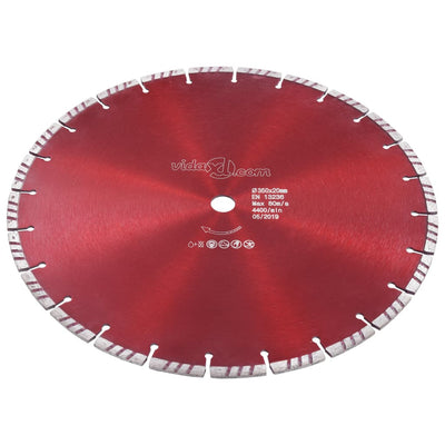 Blade de scie à diamant Vidaxl avec acier turbo 350 mm
