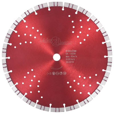 Blade de scie à diamant Vidaxl avec turbo et trous 300 mm en acier