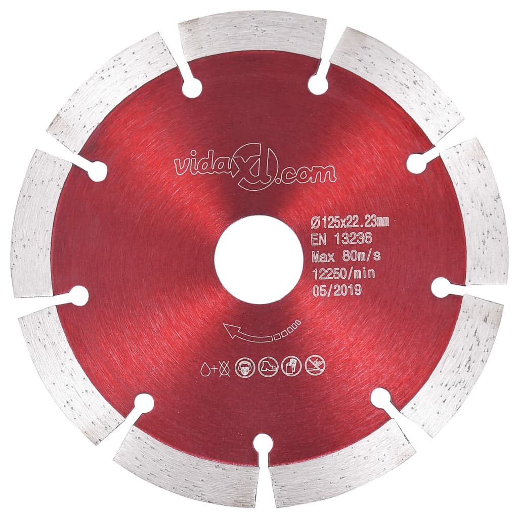 Pares de scie à diamant Vidaxl 2 pcs 125 mm en acier