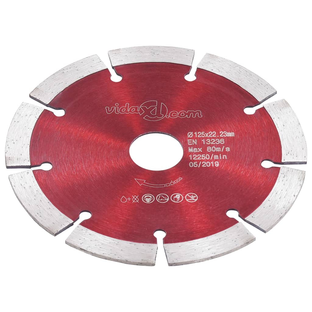 Pares de scie à diamant Vidaxl 2 pcs 125 mm en acier