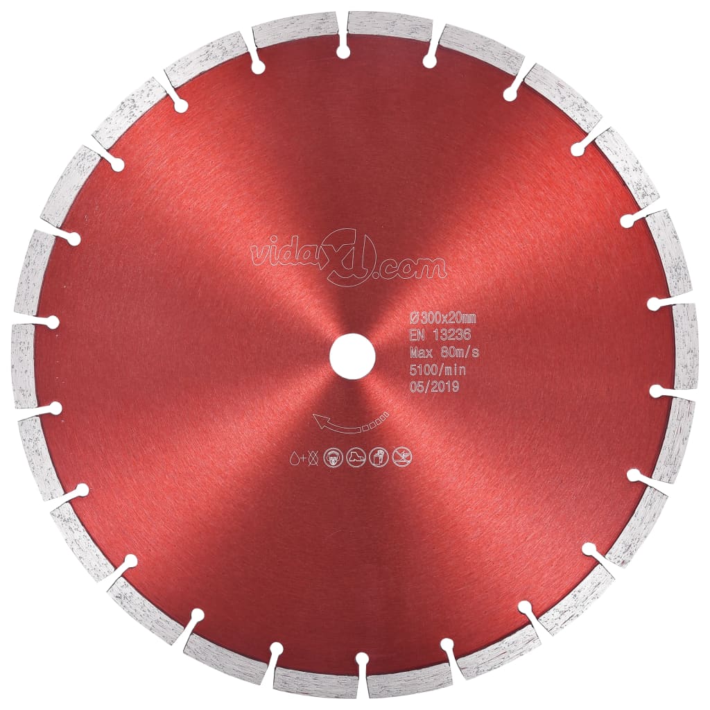 Vidaxl Diamond Saw Feuille de 300 mm en acier