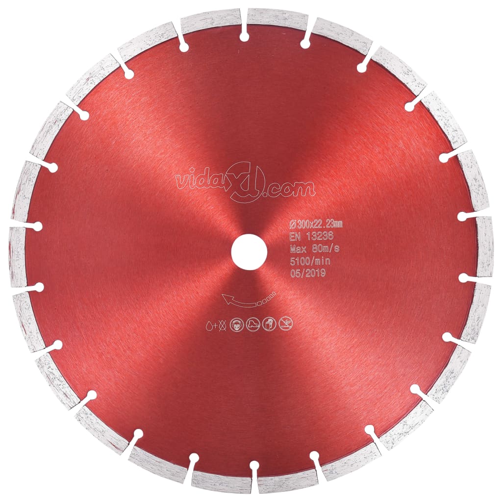 Vidaxl Diamond Saw Feuille de 300 mm en acier