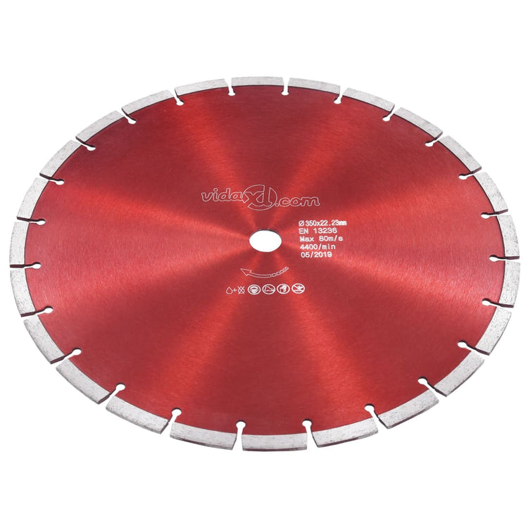 Vidaxl Diamond Saw Feuille de 350 mm en acier